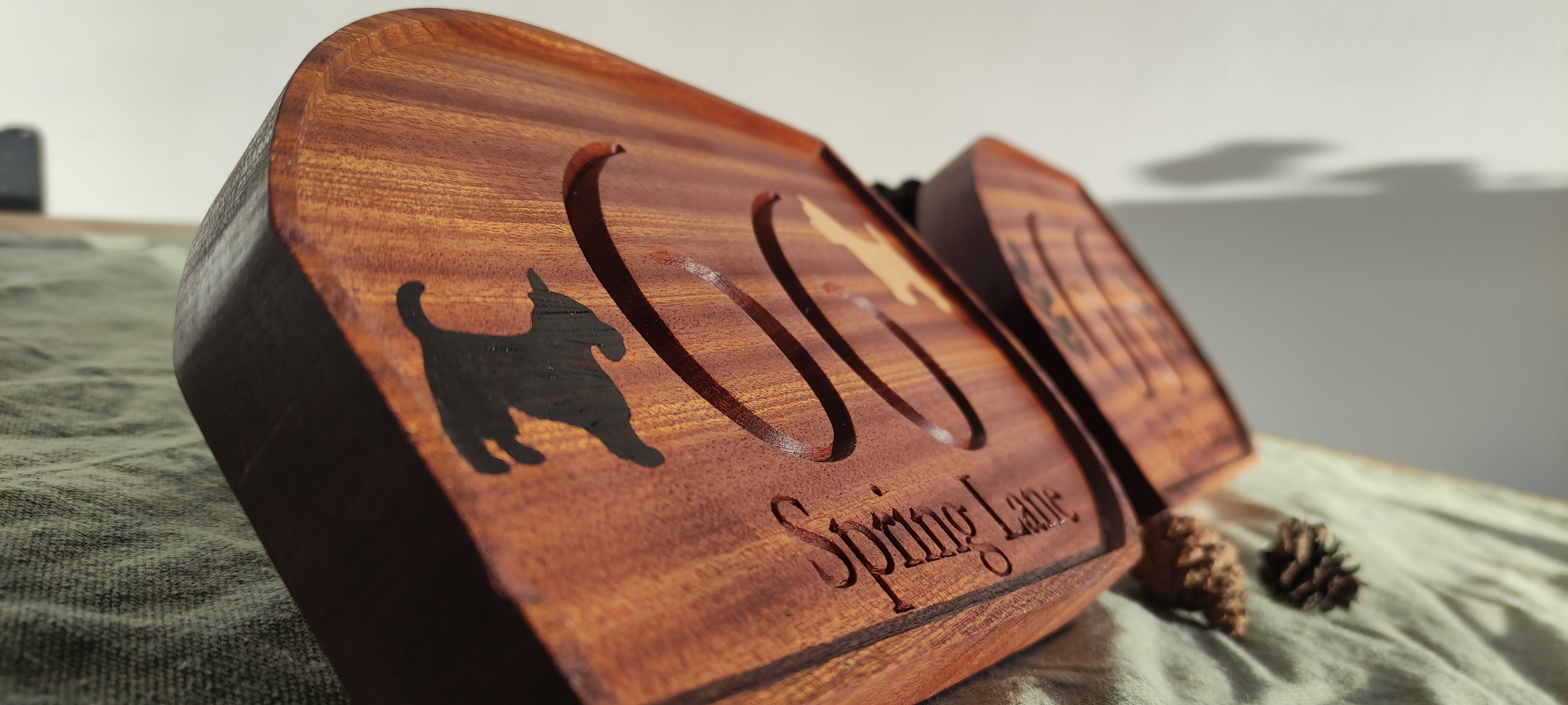 Bespoke wooden plaque sign